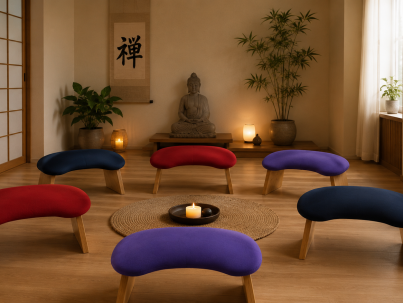 Banqueta de Meditación Tapizada